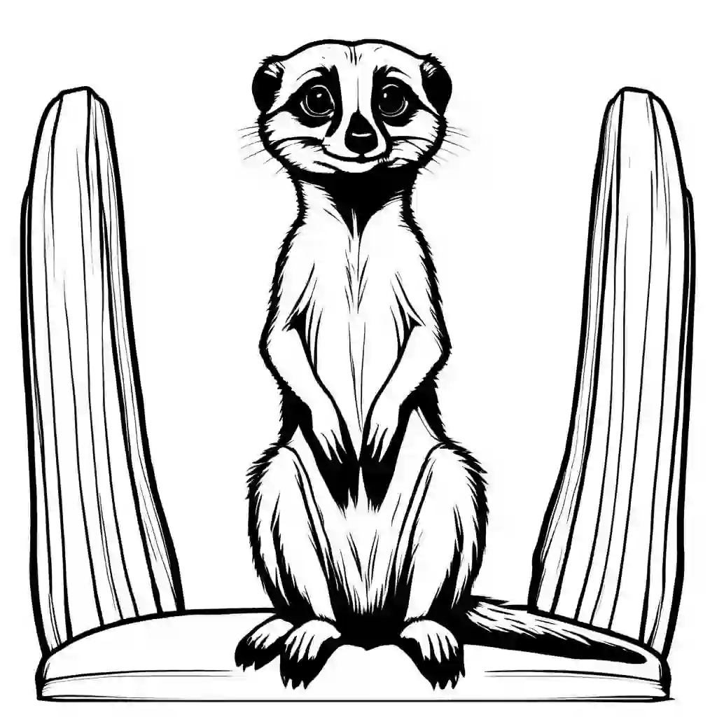 Meerkats coloring pages